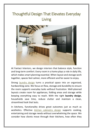 Thoughtful Design That Elevates Everyday Living
