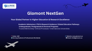 Academic Admissions, PhD Guidance & Thesis Writing Support | Glomon