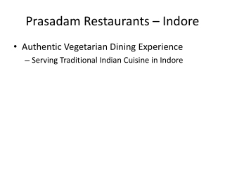 Prasadam_Restaurants_Indore_Offpage_SEO_Presentation