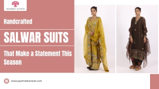 Handcrafted Salwar Suits That Make a Statement This Season