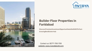Builder Floor Properties in Faridabad | Premium Residential Livingtactus