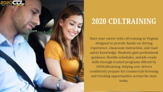 CDL Training in Virginia for Professional Truck Driving Careers