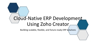 Cloud-Native ERP Development Using Zoho Creator