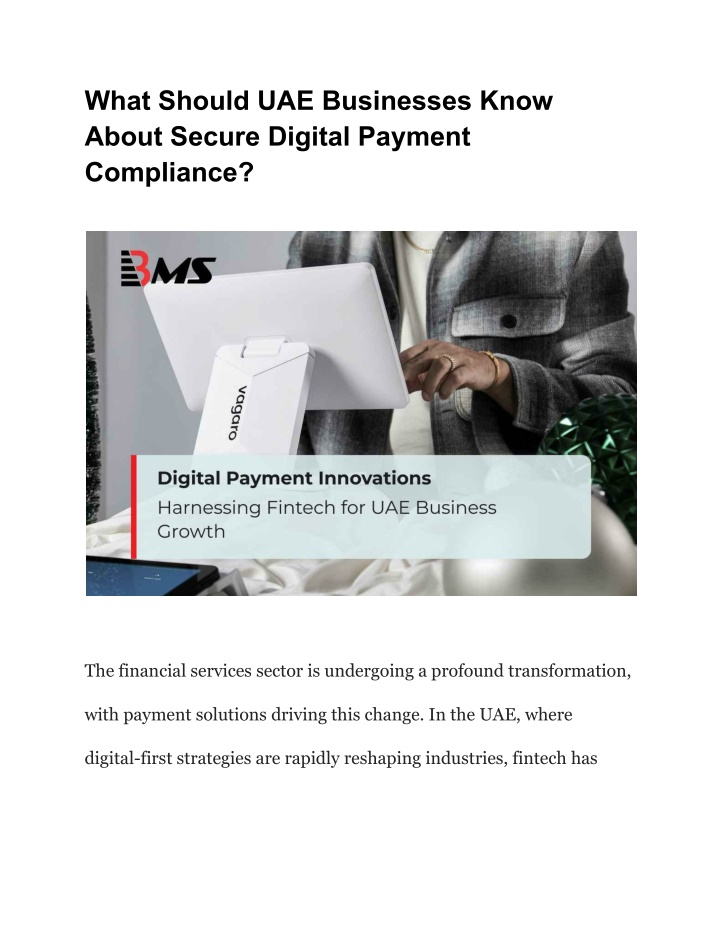 PPT - Why Are Secure Digital Payment Solutions Essential for UAE’s ...