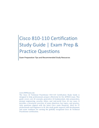 Cisco 810-110 Certification Study Guide | Exam Prep & Practice Questions