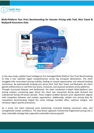 Multi-Platform Tour Price Benchmarking for Smarter Pricing 