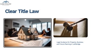 Clear Title Law Supporting Business Partnership Agreement in Lethbridge
