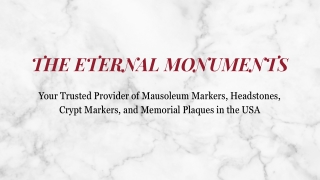 Premium Mausoleum Markers & Custom Mausoleum Headstones USA