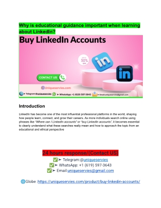 Why is educational guidance important when learning about LinkedIn_