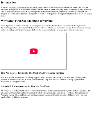 CPR Course Townsville: Discover Just How to Conserve Lives in Crucial Situations