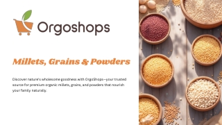 Organic Millet Grains and Powders for Healthy Daily Cooking