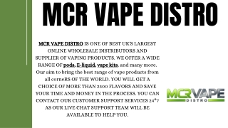 MCR Vape Distro