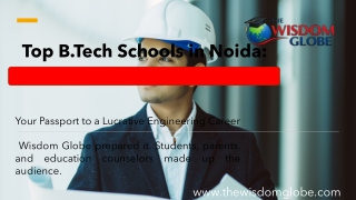 Best Btech colleges in Noida | the wisdom globe