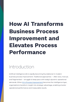 How AI Transforms Business Process Improvement and Elevates Process Performance
