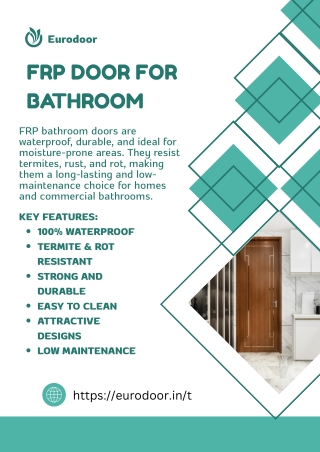 FRP Door for Bathroom