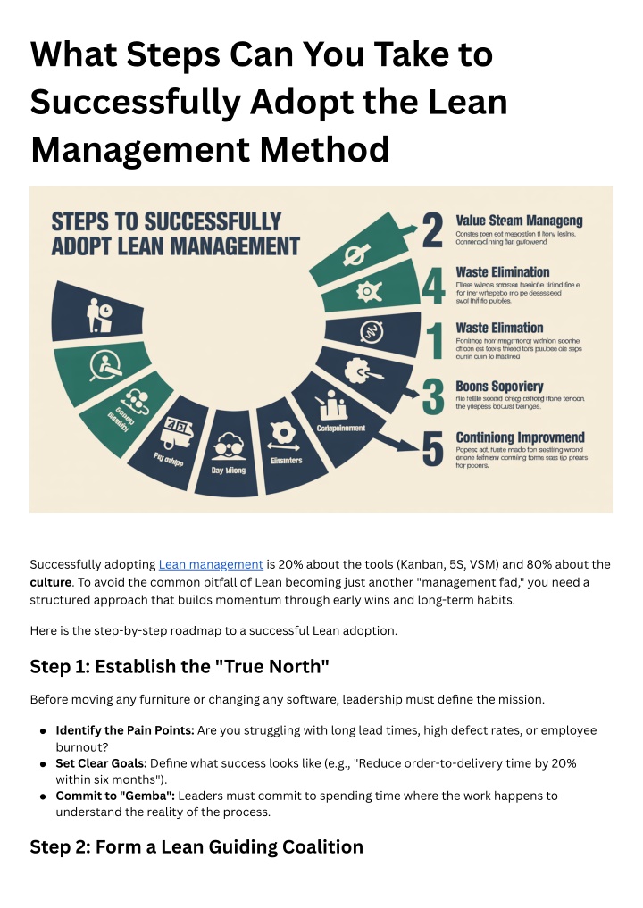 PPT - What Steps Can You Take to Successfully Adopt the Lean Management ...
