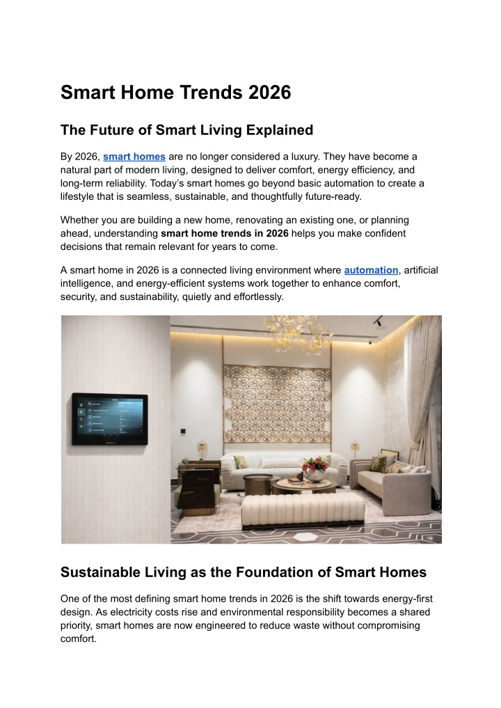 PPT - Smart Home Trends 2026 The Future Of Smart Living Explained ...