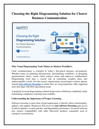 Choosing the Right Diagramming Solution for Clearer Business Communication