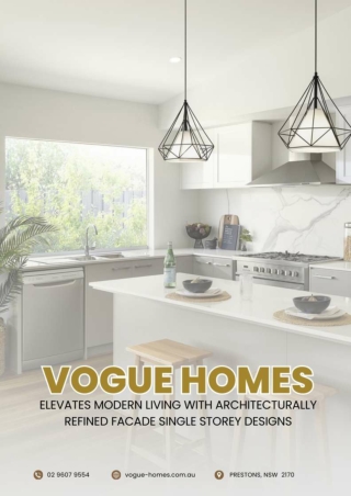 Vogue Homes Elevates Modern Living with Architecturally Refined facade single St