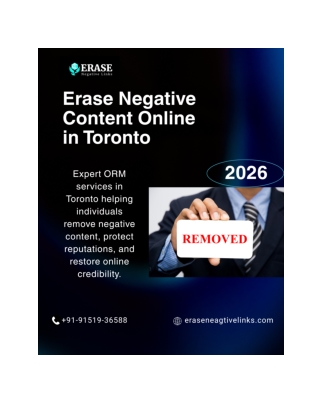 How to Erase Negative Content Online in Toronto with Expert ORM Services