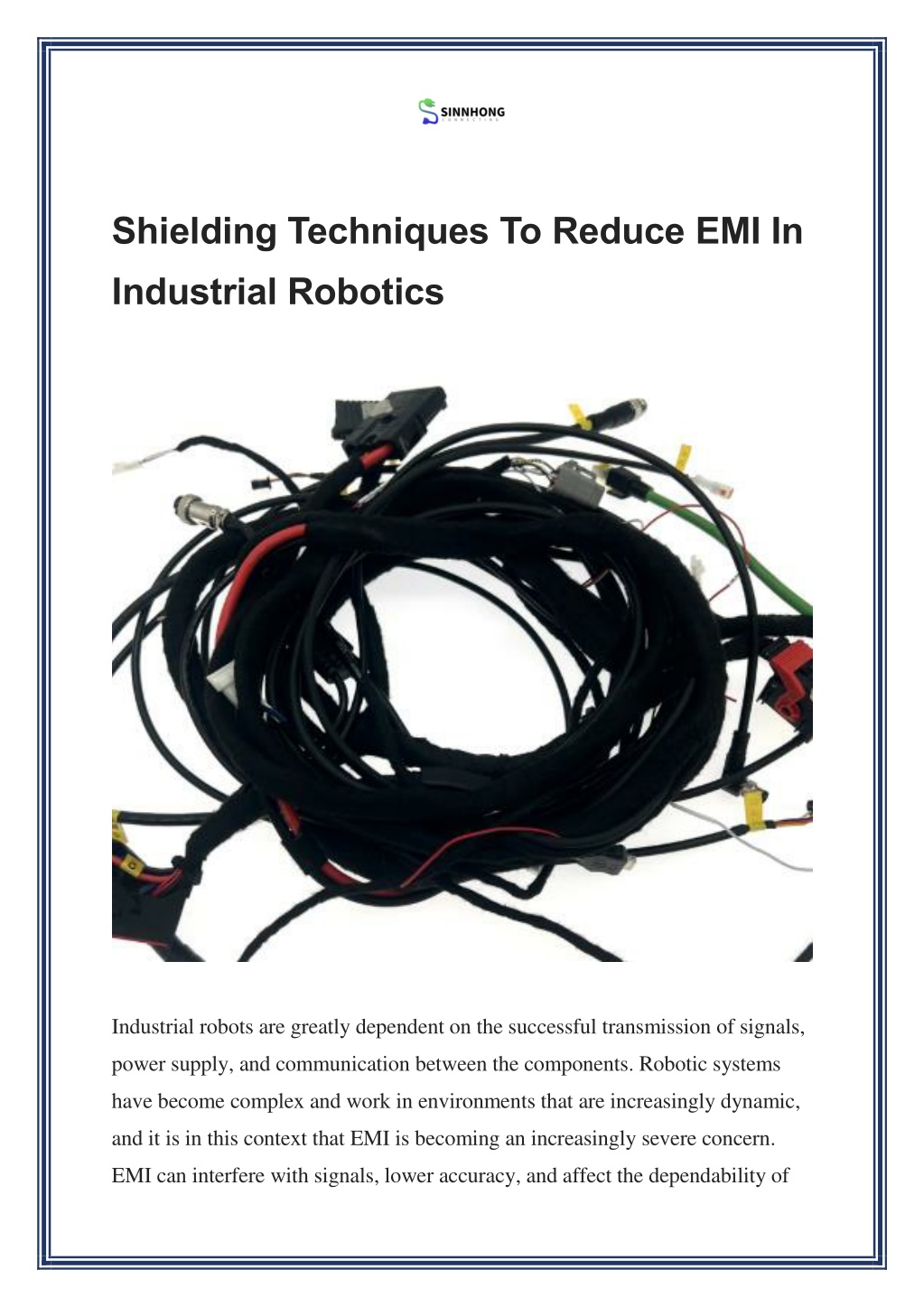 Reduce Emi PPT - Shielding Techniques To Reduce EMI In Industrial Robotics ...