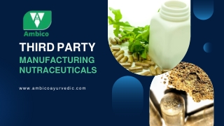 Top Third Party Manufacturing Nutraceuticals in India