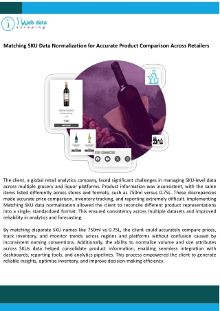 Matching SKU Data Normalization for Accurate Product Comparison