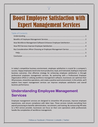Boost Employee Satisfaction with Expert Management Services