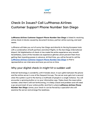 Check-In Issues