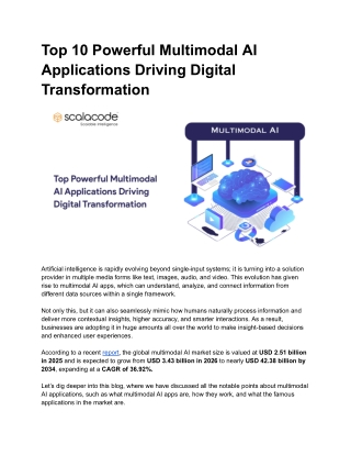 The Role of Multimodal AI in Digital Transformation: Top 10 Applications