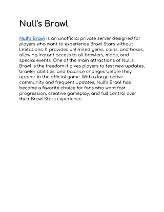 Null's Brawl