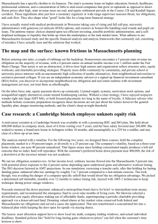 Monetary Evaluation and Analysis: Massachusetts Situation Studies and Insights