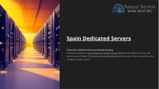 Spain Dedicated Servers by Amaze Servers