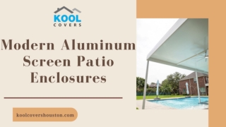 Modern Aluminum Screen Patio Enclosures