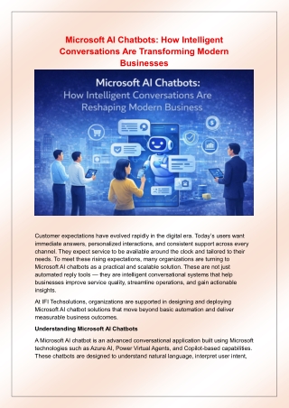 Microsoft AI Chatbots: Transforming Business with Intelligent Conversations