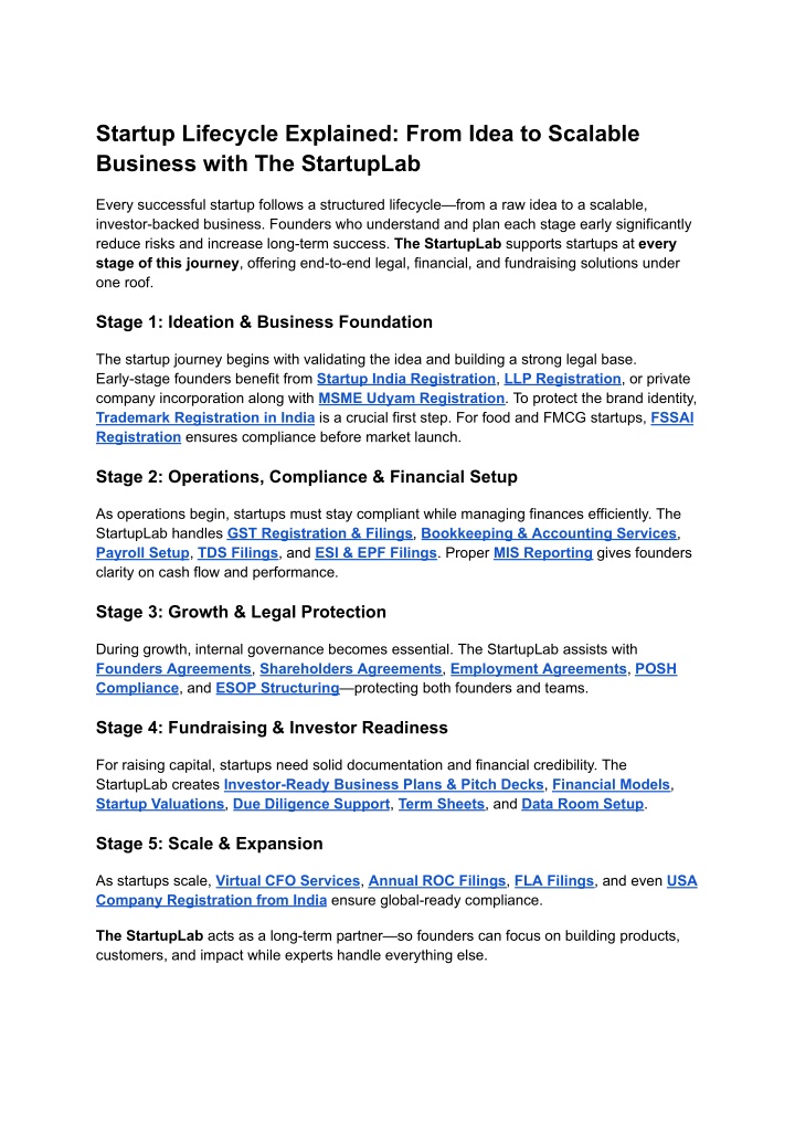 PPT - Startup Lifecycle Explained From Idea to Scalable Business with ...