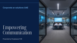 Corporate AV Solutions in UAE & Dubai