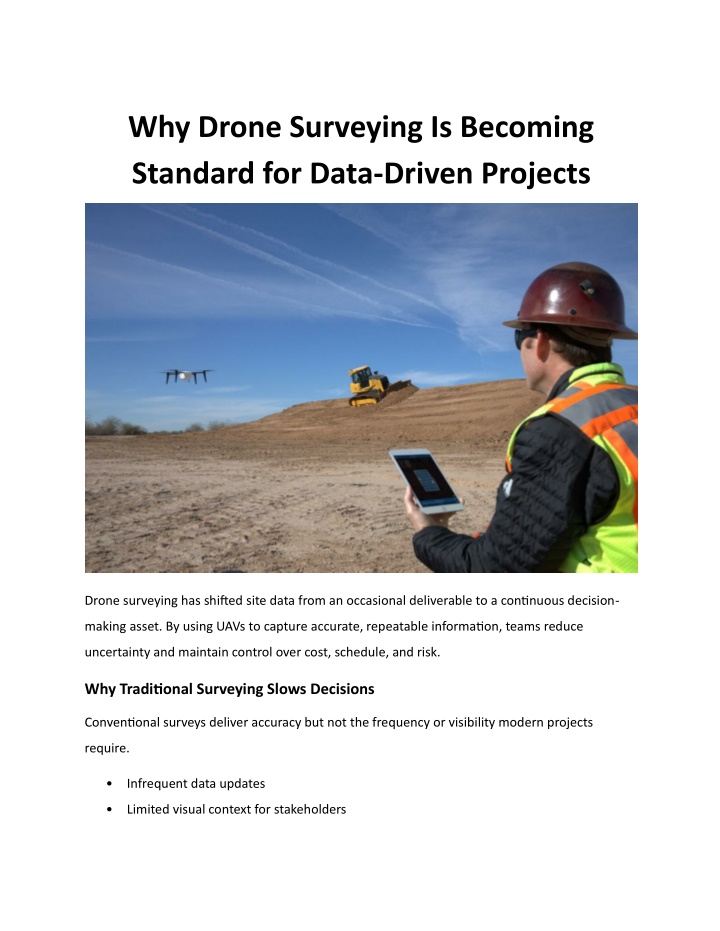 PPT - Why Drone Surveying Is Becoming Standard for Data PowerPoint ...