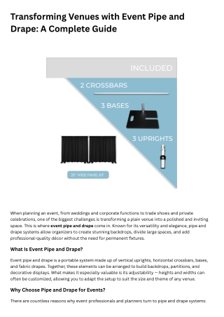 Transforming Venues with Event Pipe and Drape A Complete Guide