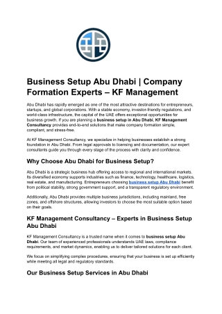 Business Setup Abu Dhabi _ Company Formation Experts – KF Management (1)