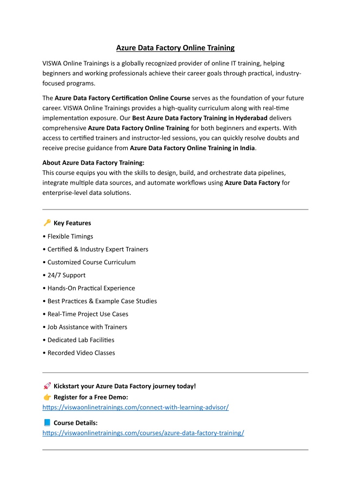 PPT - Azure Data Factory Online Training Real-time support from India ...