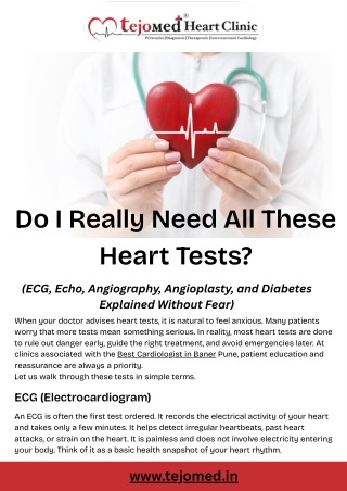 Do I Really Need All These Heart Tests