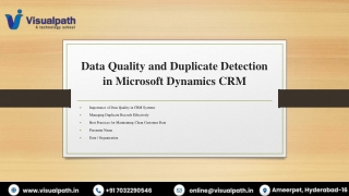MS Dynamics CRM Training - Dynamics 365 CRM Course