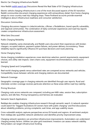 Electric Car Charging Infrastructure Reddit