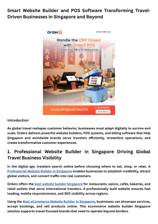 Top POS Software in Singapore for Travel-Driven Retail and Hospitality