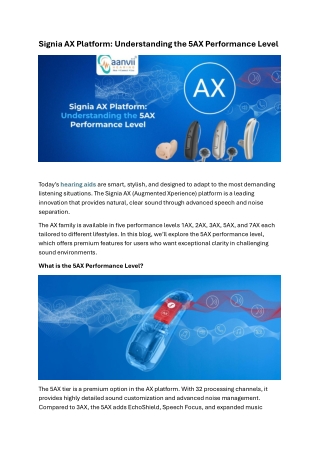 Signia AX Platform: Understanding the 5AX Performance Level