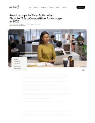 Agile by Design: How Renting Laptops Future-Proofs Your Business in 2025