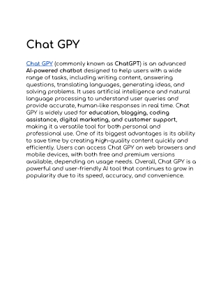 Chat GPY