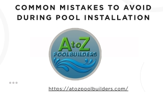 Common Mistakes to Avoid During Pool Installation