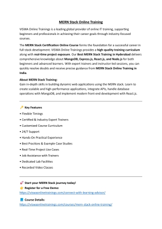 PPT - MERN Stack Online Training & Real Time Support From India ...